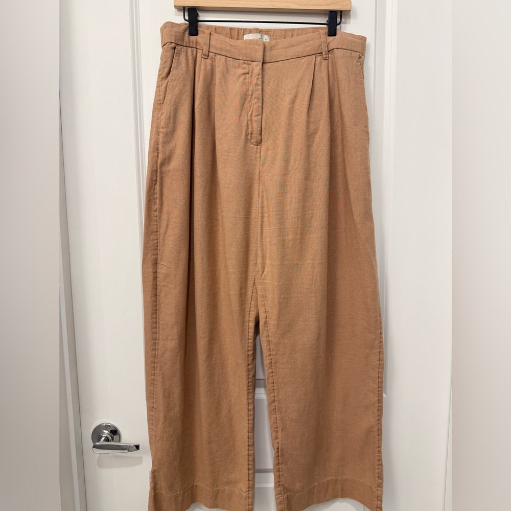 Abercrombie & Fitch Women's Tan Wide-Leg Trousers